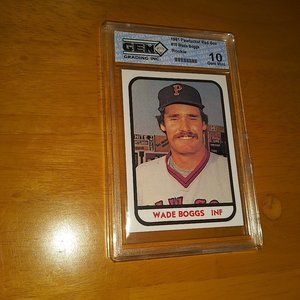 1981 Pawtucket Red Sox Wade Boggs Rookie Card Minor League GEM Gem Mint 10 #15
